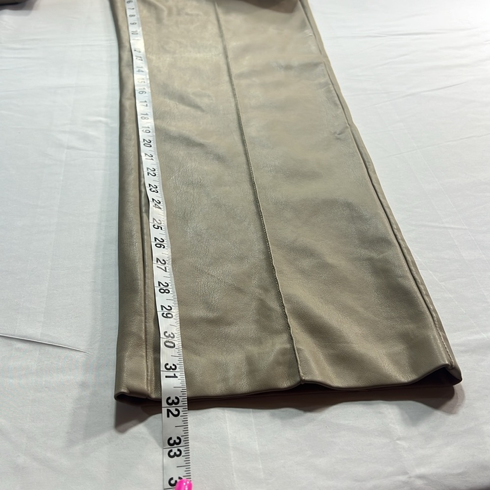River island faux leather wide leg pull on pants size 6 - Picture 9 of 10